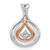 Image of 14K Two-tone Gold Polished Fancy Diamond Chain Slide Pendant