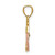 Image of 14k Two-tone Gold Polished Filigree Heart Lock & Shiny-Cut Key Pendant