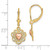 Image of 26.6mm 14k Two-tone Gold Polished Heart Leverback Earrings