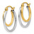 Image of 17mm 14k Two-tone Gold Polished Hinged Hoop Earrings 52D