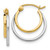 Image of 17mm 14k Two-tone Gold Polished Hinged Hoop Earrings 52D