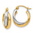 Image of 14mm 14k Two-tone Gold Polished Hinged Hoop Earrings 75V