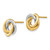 Image of 11mm 14k Two-tone Gold Polished Intertwined Circles Love Knot Stud Post Earrings TL945