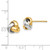 Image of 8.5mm 14k Two-tone Gold Polished Love Knot Stud Earrings LE1309