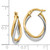 Image of 20mm 14k Two-tone Gold Polished Oval Hoop Earrings