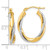 Image of 26.3mm 14k Two-tone Gold Polished Rope Twisted Oval Hoop Earrings