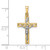 Image of 14K Two-tone Gold Polished Solid INRI Crucifix Pendant XR2050