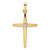 Image of 14K Two-tone Gold Polished Solid Kite-Shape Center Cross Pendant XR1964