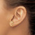 Image of 14k Two-tone Gold Shiny-Cut Heart w/ Lace Trim Stud Post Earrings