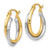 Image of 17mm 14k Two-tone Gold Shiny-Cut Hinged Hoop Earrings