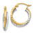 Image of 17mm 14k Two-tone Gold Shiny-Cut Hinged Hoop Earrings