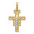 Image of 14K Two-tone Gold Solid Crucifix Pendant XR2052