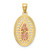 Image of 14k Two-tone Gold w/White Rhodium Oval CZ Lady of Guadalupe Pendant K6349