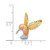 Image of 14k Two-tone Gold w/White Rhodium Satin & Shiny-Cut Hummingbird Slide Pendant