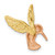 Image of 14k Two-tone Gold w/White Rhodium Satin & Shiny-Cut Hummingbird Slide Pendant