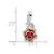 Image of 14K Two-tone Gold White & Rose Ruby Flower Pendant