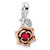 Image of 14K Two-tone Gold White & Rose Ruby Flower Pendant