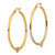 Image of 44.17mm 14k Two-tone Gold with White Rhodium Shiny-Cut Heart Hoop Earrings TF1240
