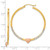 Image of 44.17mm 14k Two-tone Gold with White Rhodium Shiny-Cut Heart Hoop Earrings TF1240