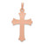 Image of 14K White & Rose Gold Textured, Brushed & Polished Budded Cross Pendant