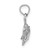 Image of 14k White Gold & Polished Double Dolphins Jumping Left Pendant