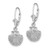 Image of 30mm 14k White Gold & Textured Scallop Shell Leverback Earrings