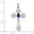 Image of 14k White Gold .35ct Sapphire Cross Pendant