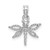 Image of 14k White Gold 2-D Mini Dragonfly w/Cut-out Wings Pendant