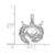 Image of 14k White Gold 2-D Stone Crab Facing Down Pendant