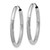 Image of 21mm 14k White Gold 2mm Shiny-Cut Endless Hoop Earrings XY1202