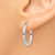 Image of 20mm 14k White Gold 2mm Square Tube Hoop Earrings T1083