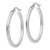 Image of 30mm 14k White Gold 2mm Square Tube Hoop Earrings T1085