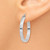 Image of 25mm 14k White Gold 2x3mm Rectangle Tube Hoop Earrings T1044