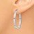 Image of 30mm 14k White Gold 2x3mm Rectangle Tube Hoop Earrings T1045