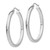 Image of 34mm 14k White Gold 2x3mm Rectangle Tube Hoop Earrings T1046