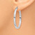 Image of 34mm 14k White Gold 2x3mm Rectangle Tube Hoop Earrings T1046
