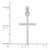 Image of 14k White Gold 3-D & Polished Stick Cross Pendant