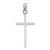 Image of 14k White Gold 3-D & Polished Stick Cross Pendant