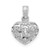 Image of 14k White Gold 3-D & Shiny-Cut Mini Puffed Heart Pendant