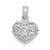 Image of 14k White Gold 3-D & Shiny-Cut Mini Puffed Heart Pendant