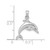 Image of 14k White Gold 3-D Dolphin Jumping Pendant