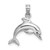 Image of 14k White Gold 3-D Dolphin Jumping Pendant