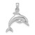 Image of 14k White Gold 3-D Dolphin Jumping Pendant