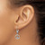 Image of 10.1mm 14k White Gold 3-D Peace Symbol Leverback Earrings TF1799W