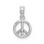Image of 14k White Gold 3-D Peace Symbol Pendant K7357W