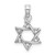 Image of 14k White Gold 3-D Polished Star of David Pendant