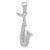 Image of 14k White Gold 3-D Saxophone Pendant