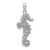 Image of 14k White Gold 3-D Seahorse Pendant