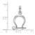 Image of 14k White Gold 3-D Small Shackle Link Screw Pendant
