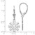 Image of 13.63mm 14k White Gold 3-D Snowflake Leverback Earrings TF1802W